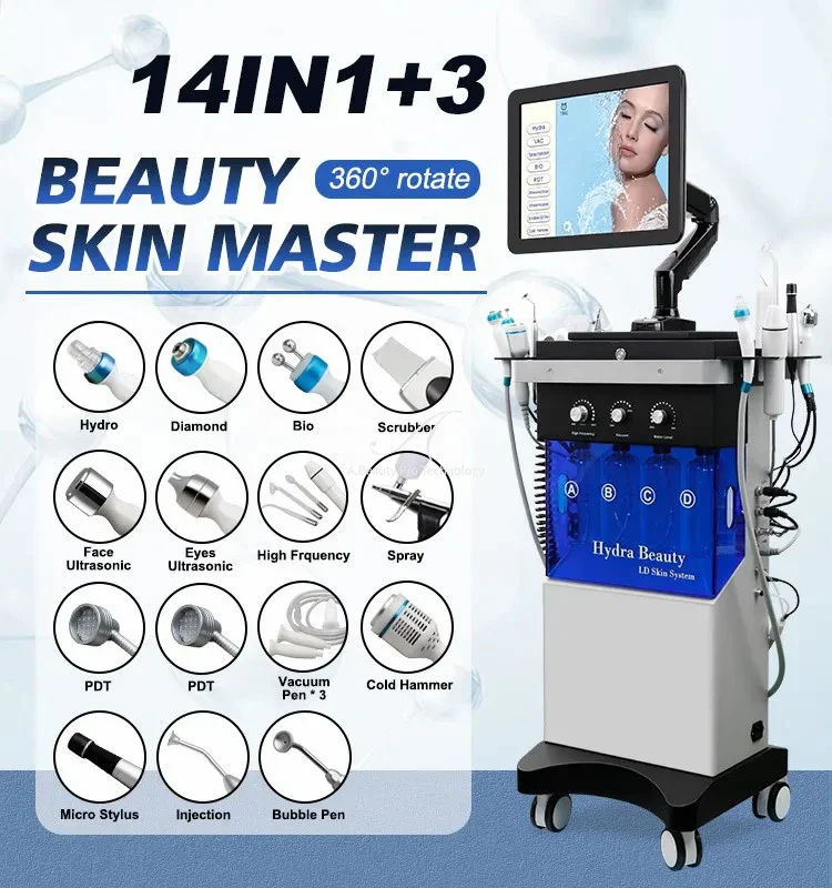 

Wholesale 14 In 1 Hydro Skin Care Machine Aqua Peeling Face Lifting Diamond Dermobrasion Water Jet Oxygen Facial Spa Machine