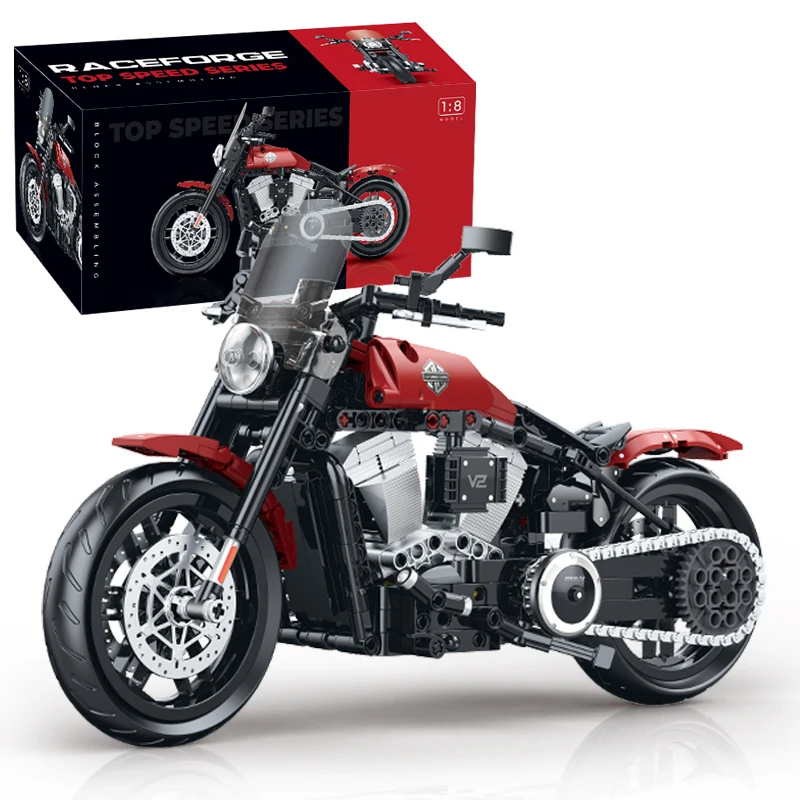 SG60534-35 1:8 Scale Motorcycle Building Blocks Model Kit - Display Ornament, Birthday Gift for Boys and Adults Toy