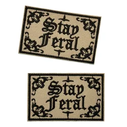 Stay Feral Iron On Patch Goth Fashion Patches