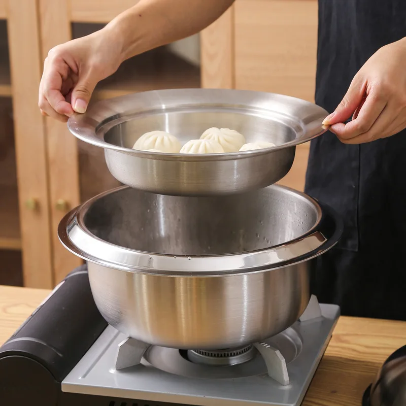 304 Stainless Steel Steamer Rack, Food Grade Steaming Tray for 20-26cm Pots, Multi-Layer Steamer Insert for Cooking