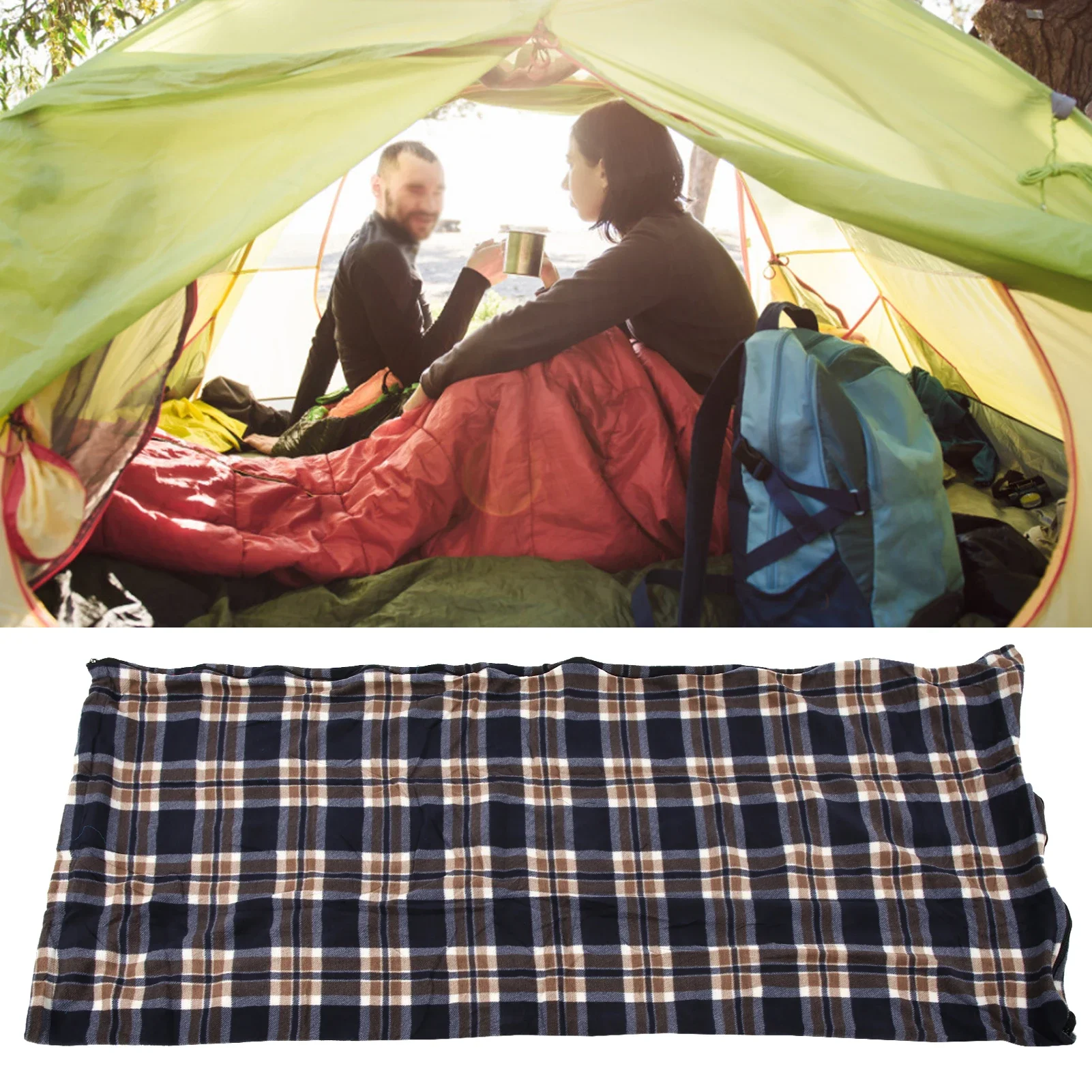 Fleece Sleeping Bag Liner for Outdoor Camping Hiking Climbing - Lightweight & Warm