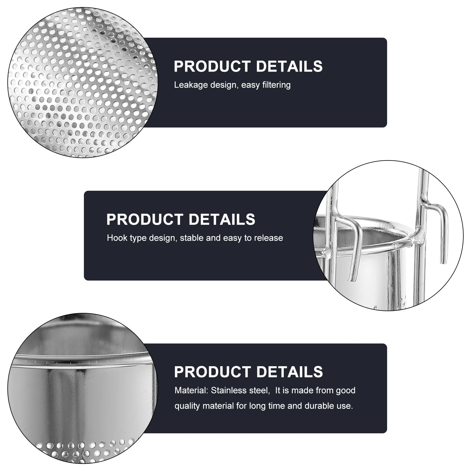 Hot Pot Hook Slip Through The Net Practical Accessory Hot-pot Baskets Fine Mesh Tool Filtering Stainless Steel