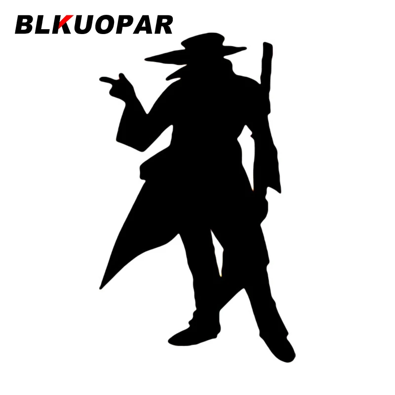 BLKUOPAR Guilty Gear Swordsman Silhouette Car Stickers Game Figure Decal Sunscreen Die Cut Windows Refrigerator Car Goods