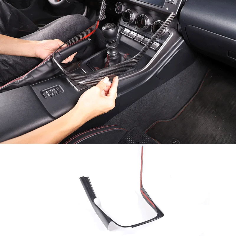 

For 2022 Subaru BRZ real carbon fiber car styling car central control shift side decorative frame sticker interior accessories