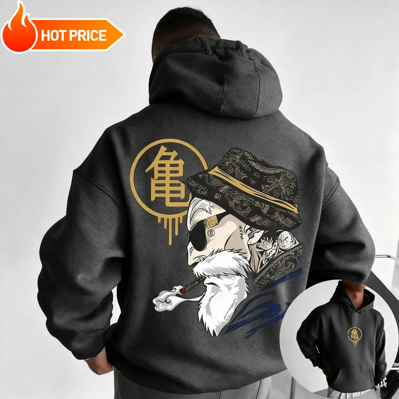 Master Roshi Dragon Ball Saiyan Harajuku Winter Mannen Hoodie Streetwear Vintage Vrouwen Oversized Sweatshirt Met Capuchon Lange Mouwen Top