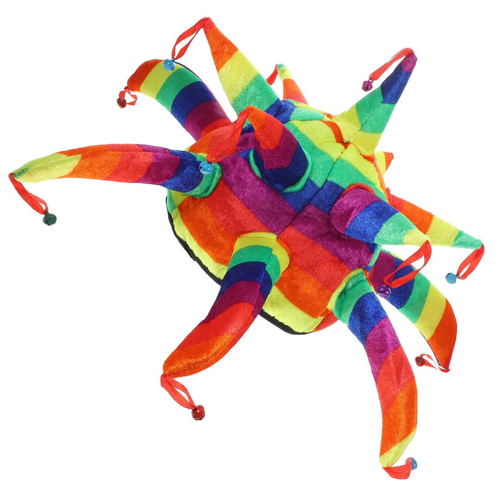 قبعة المهرج متعددة الألوان الناعمة التأثيرية أغطية الرأس لحفلات الهالوين كرنفال زي إكسسوار ديكور السيرك ماردي غرا