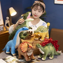 30-40cm Simulation Dinosaur Plush Toy Stuffed Animal Triceratops/Tyrannosaurus Rex/Snake Necked Dragon Soft Doll Children's Gift