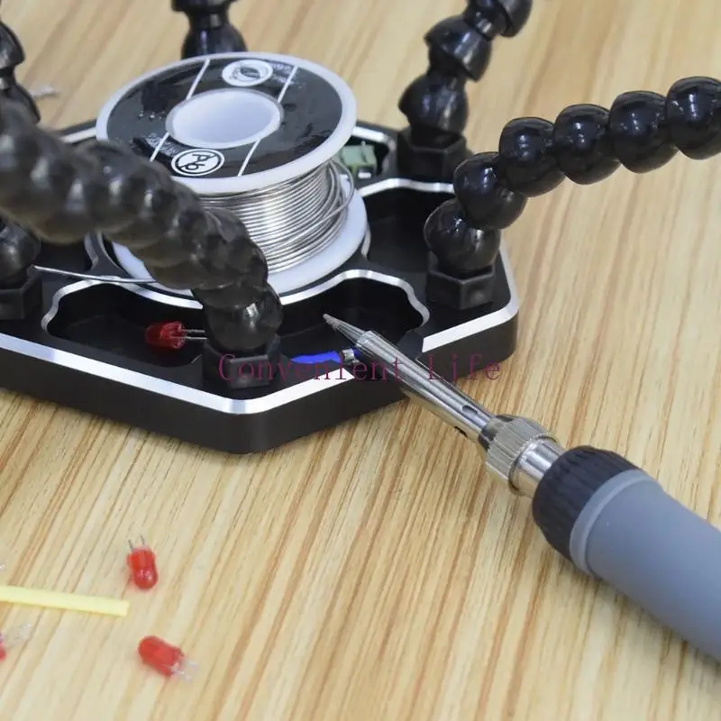 

Паяльная станция L1EE с шестью гибкими кронштейнами, паяльный инструмент с металлическим основанием, 6 вспомогательных тисков,