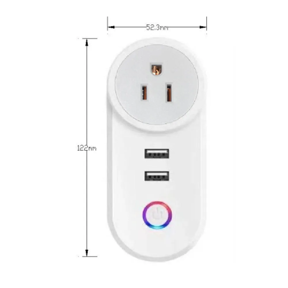 Xiaomi WiFi EU Smart Plug Socket con USB Power Smart Plug US AU UK BR FR Support Apple Homekit Alexa Google Home Control