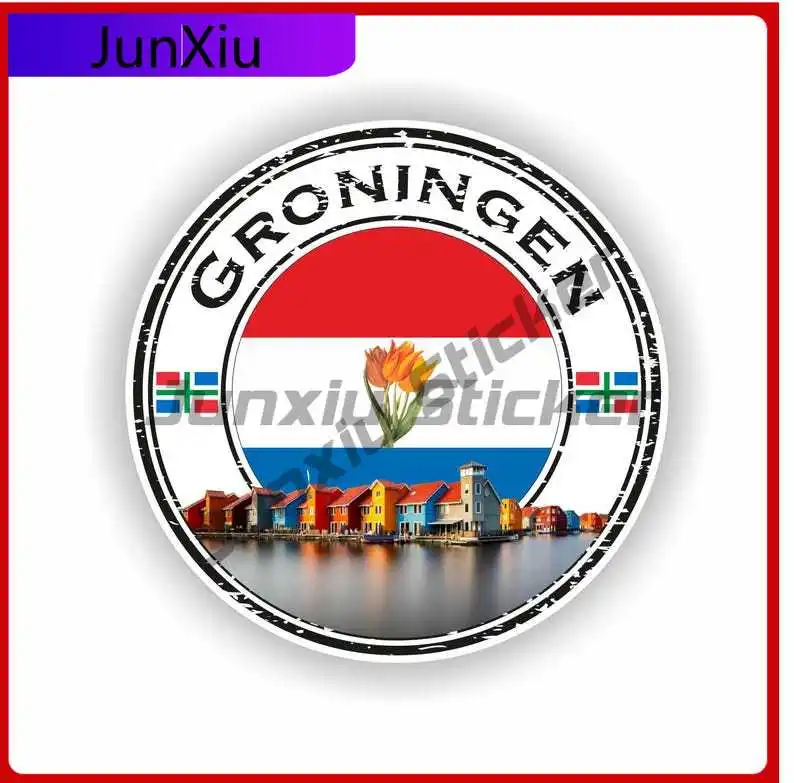 

Groningen The Netherlands Seal Sticker Unique Laptop Window Anti UV Vehicle Decor Vinyl Decal For Car Truck SUV Window Bumper