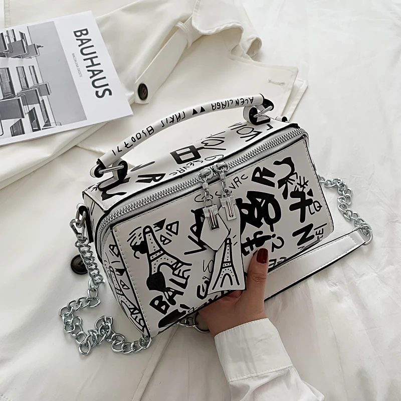 

2023 Luxury Design Women Leather Handbags and Purse Fashion Crossbody Bags for Women Graffiti Handbags Shoulder Bags Women Bag