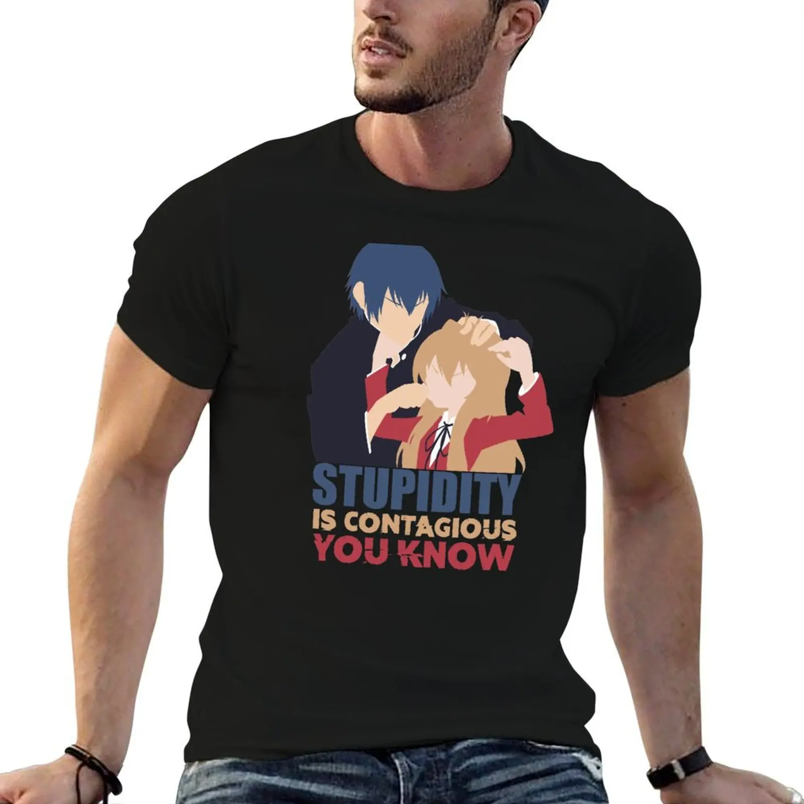Toradora - Stupidity is contagious you know T-Shirt Holiday Simple Tee Shirt