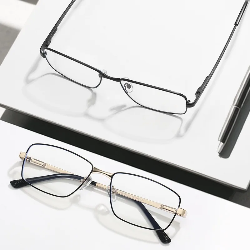 Montura de gafas de lectura de Metal Vintage, gafas de lectura Retro, gafas de lectura de alta calidad 0 + 25 +50 a +600