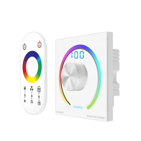 LED Light Strip Wallmount Glass Pannel Touch PWM Controller Dimmer CCT RGB 12V 24V 6A/CH Home Commercial 0-100% Smooth Dimming
