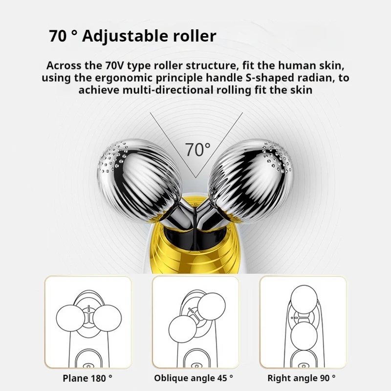 2025年新型ネックマイクロカレントVフェイスリフティング美容機器ローラーマッサージツール