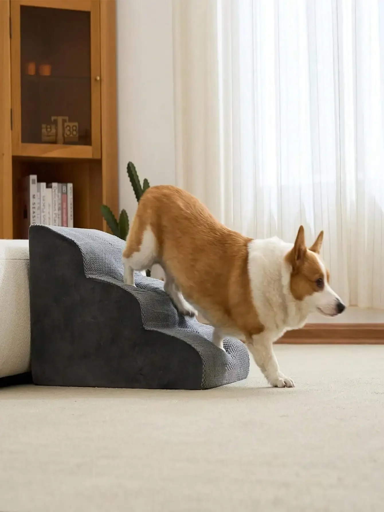 

Pet Cat Dog Stairs, Dog Stairs Bed Steps, Non-Slip And Durable, Removable And Easy To Clean Sofa Bed Stairs Suitable For Caring