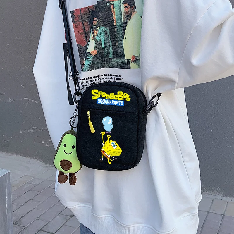 SpongeBob SquarePants Crossbody Bag Patrick Star Crossbody Bag Pendant Cute Cartoon Printing Shoulder Bags Girls Birthday Gifts