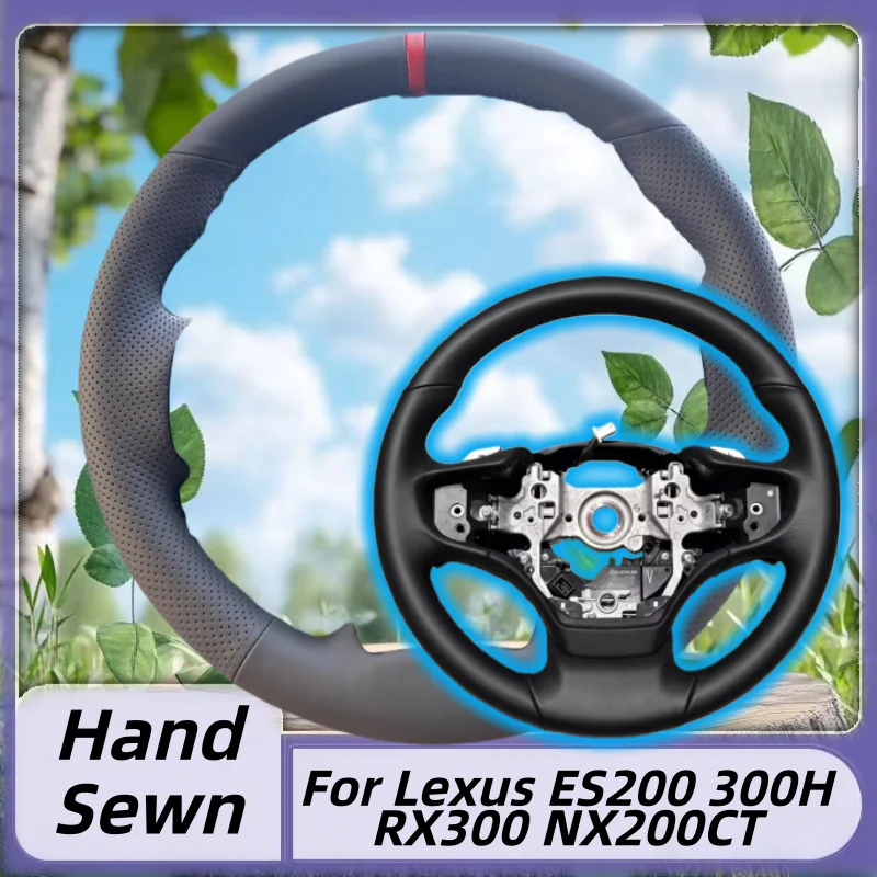 

Microfiber Leather Hand-Sewn Steering Wheel Cover For Lexus ES200 300H RX300 NX200CT Sylphy Anti-Slip Breathable Auto Accessory