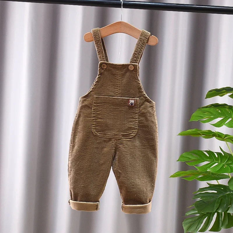 DIIMUU Baby Boys Overalls Girls Casual Pants 1-4T Infants Toddler Kids Trousers Spring Autumn Clothing Cotton Long Wear