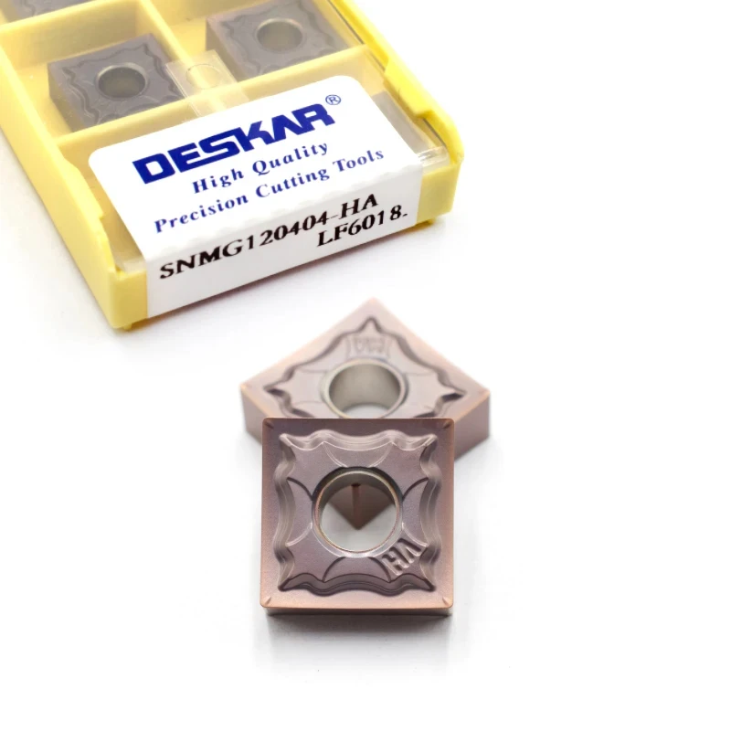 10 шт. DESKAR оригинальные SNMG120404 SNMG120408 SNMG HA HS LF6018 LF6118 инструменты с ЧПУ твердосплавные токарные вставки для нержавеющей стали 10 шт. DESKAR оригинальные SNMG120404 SNMG120408 SNMG HA HS LF6018 LF6118 инструменты с ЧПУ твердосплавные токарные вставки для нержавеющей стали
