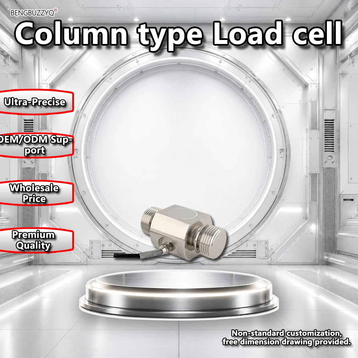 High Precision Alloy Steel Load Cell Kit, IP66 Waterproof Weighing Sensor Module with 350 Ohm Resistance, Industrial Use
