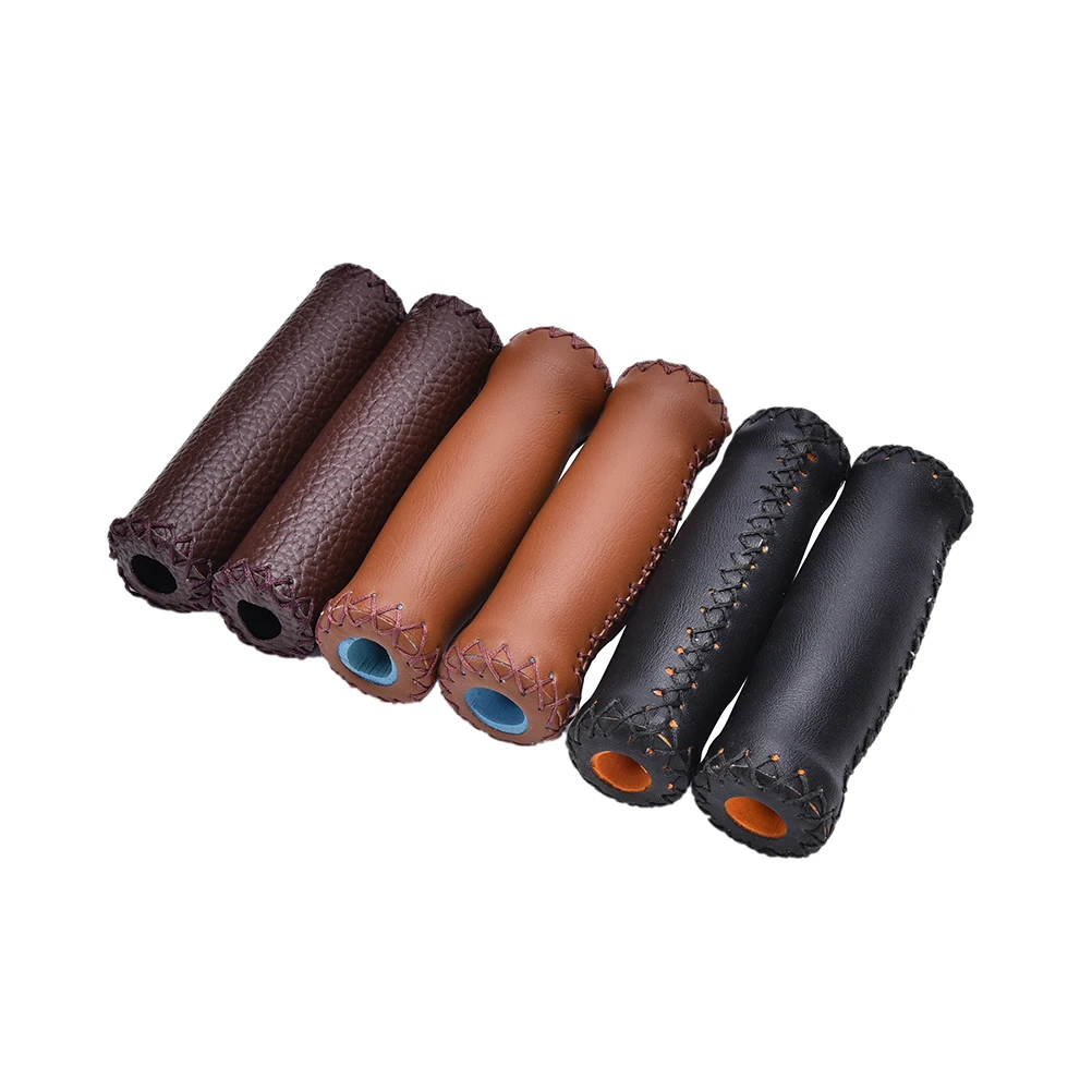 1Pair Super Excellent Touch Vintage Artificial Leather Cycling MTB Road Mountain Bike Handlebar Grip