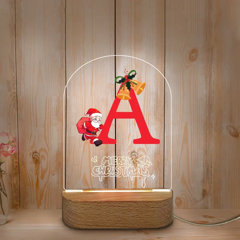 Personalized Alphabet Led Night Light,Custom Christmas Gifts For Kids Gifts