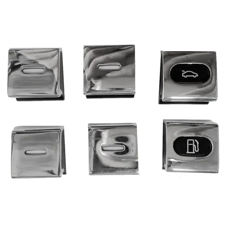 

AC54-1Set Car Window Switch Button Gas Door Switch Trim Cover For Bentley Continental GT 2004-2017 Power Window Lifter Chrome