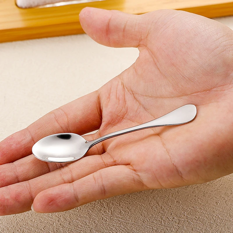 3/5Pcs Stainless Steel Mini Coffee Scoops Spoon Coffee Tea Ice Cream Spoons Dessert Spoon Couple Kitchen Tools