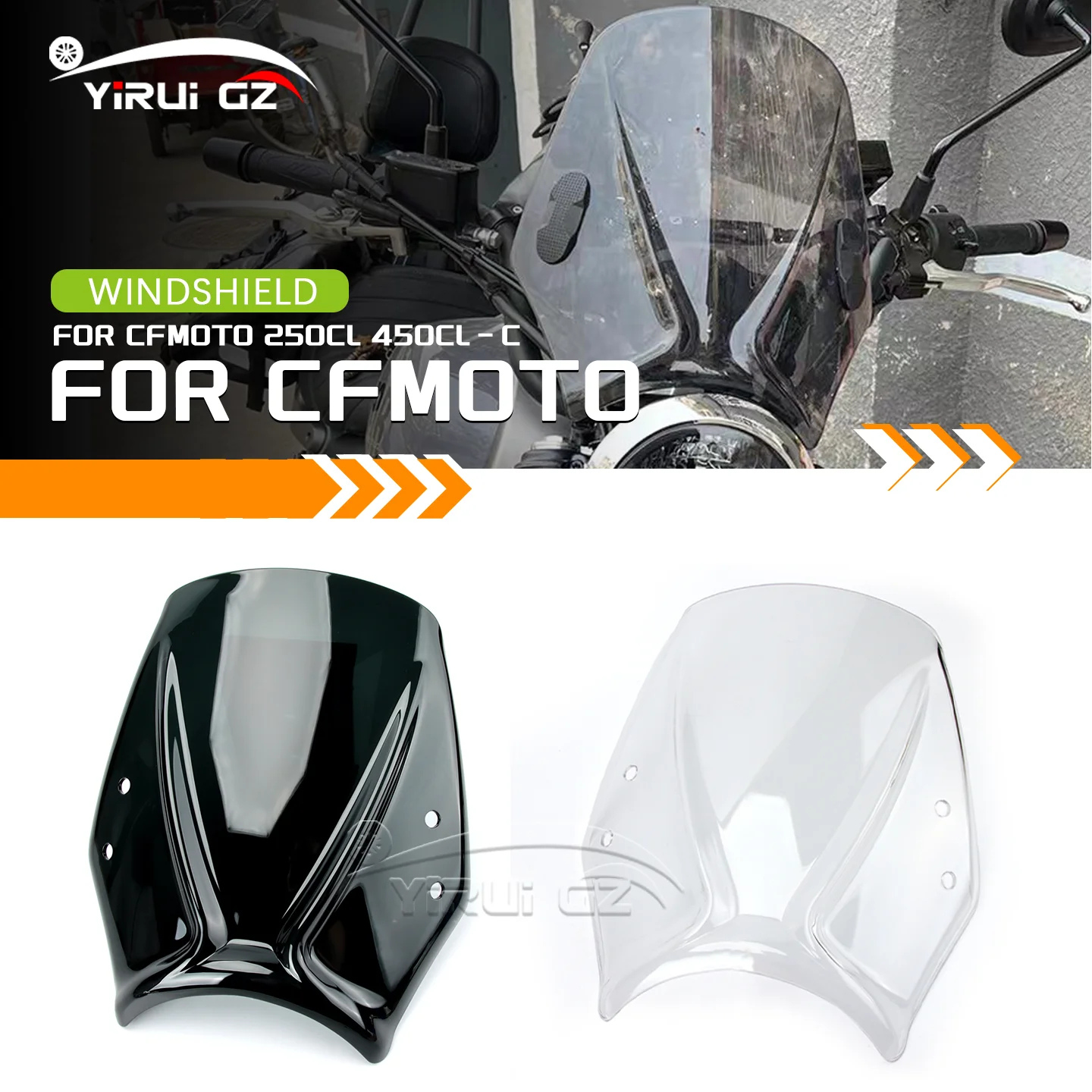 motorcycle-accessories-windshield-windscreen-250cl-for-cfmoto-250cl-450cl-c-450clc-new-screen-wind-deflectors-adjustable-bracket
