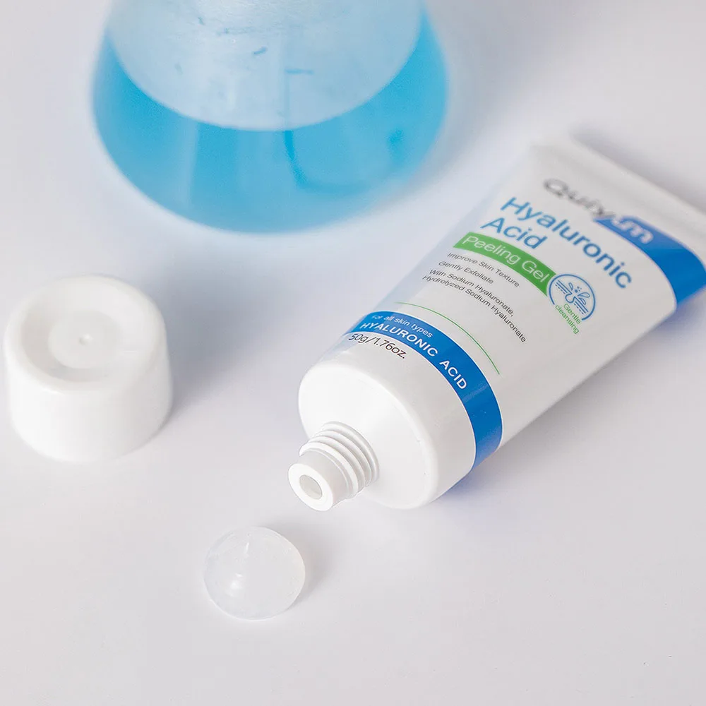 

Hyaluronic Acid Exfoliating Gel 50g, Dead Skin Remover Face Scrub for Deep Pore Cleansing, Gentle Facial Exfoliator QUIYUM