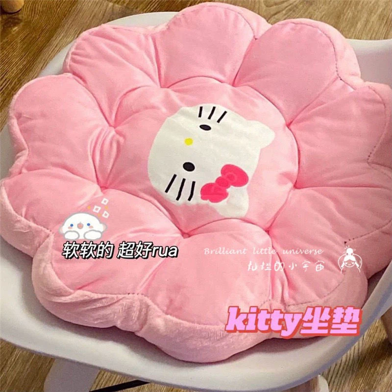 

Cute Hello Kitty Seat Cushion Sanrios Kawaii Animal Home Chair Cushion Girly Heart Cartoon Classroom Dormitory Soft Mat Kid Gift