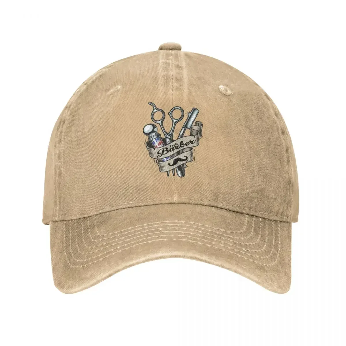 New Classic Hair Salon Barber Tool Haircut Baseball Caps Unisex Style Distressed Denim  Hat Outdoor Running Golf Hats Cap