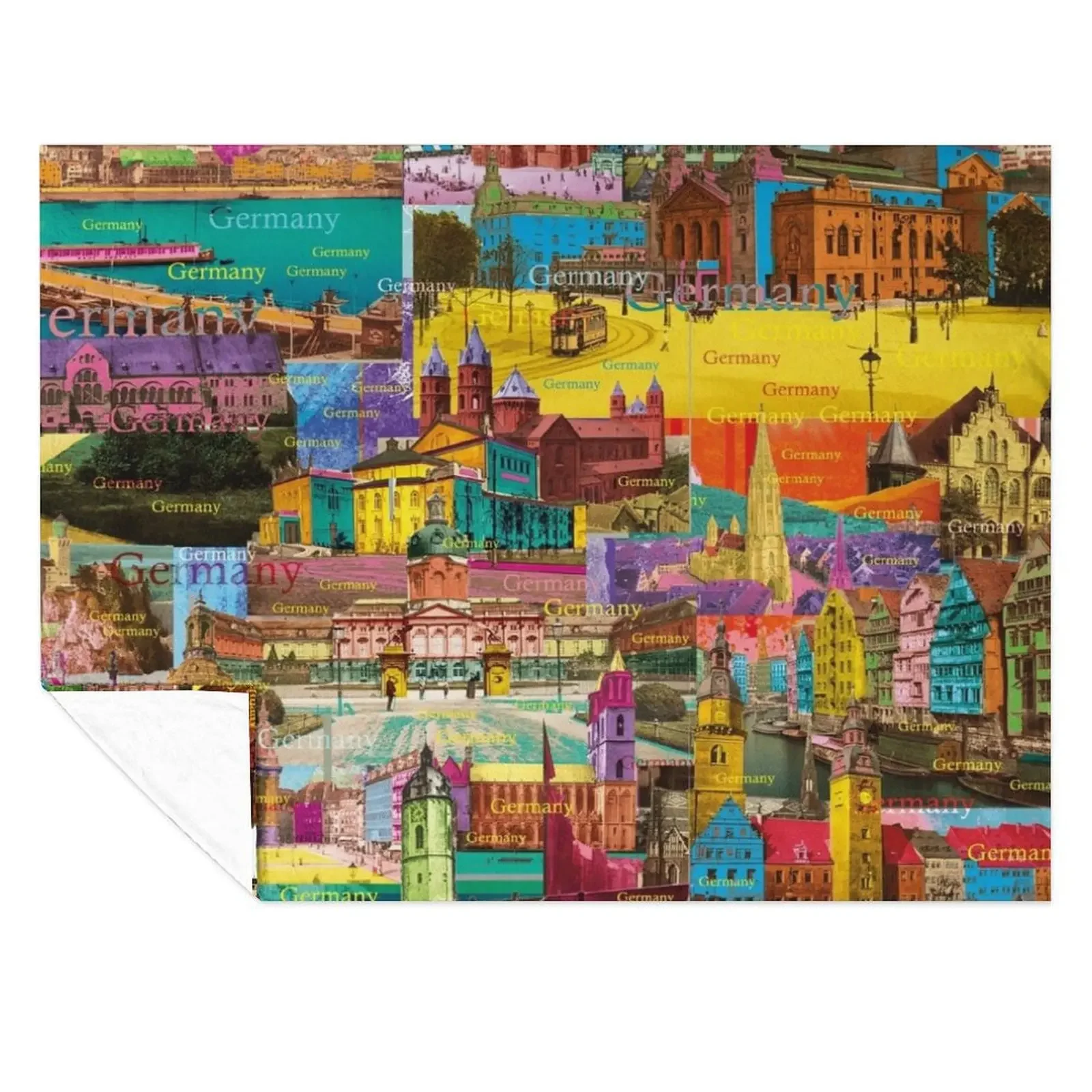 

Germany is colorful and has many sights to offer, colorful gifts from Germany Throw Blanket Large Flannels warm winter Blankets