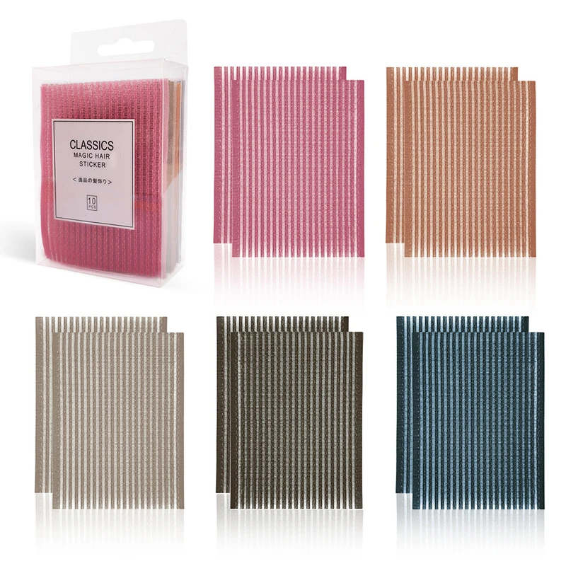 

10 шт. Передняя бахрома для волос, модный стабилизатор, наклейка для макияжа, накладка, пастельный зажим, челка, волшебная лента, бахрома, подарки для девочек