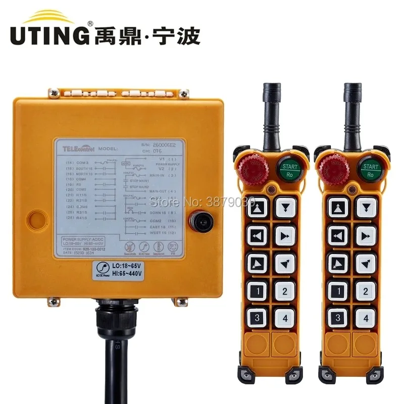 UTING CE FCC F26-B3 (2 Transmitter+1 Receiver) Industrial Wireless Radio Single Speed 10 Keys Crane Remote Control for Crane