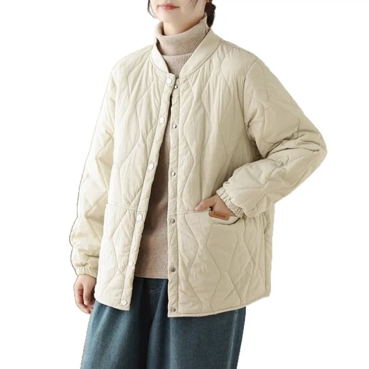 

Женское зимнее пальто на хлопковой подкладке, свободная и легкая, новый стиль, короткая теплая куртка на хлопковой подкладке