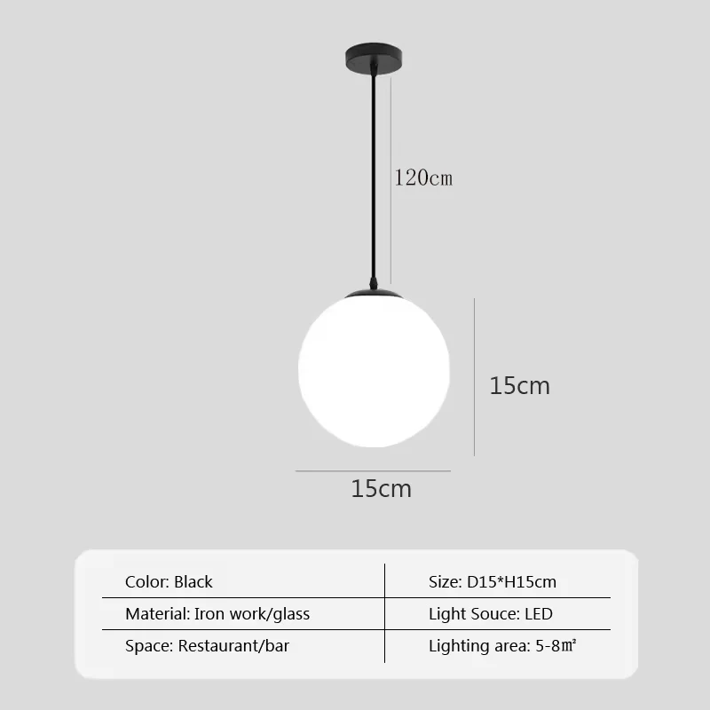 Moderne glazen LED hanglampen, Scandinavische woonkamer- en slaapkamerarmaturen, binnenverlichting, restaurant, bar, huisdecoratie, hanglamp