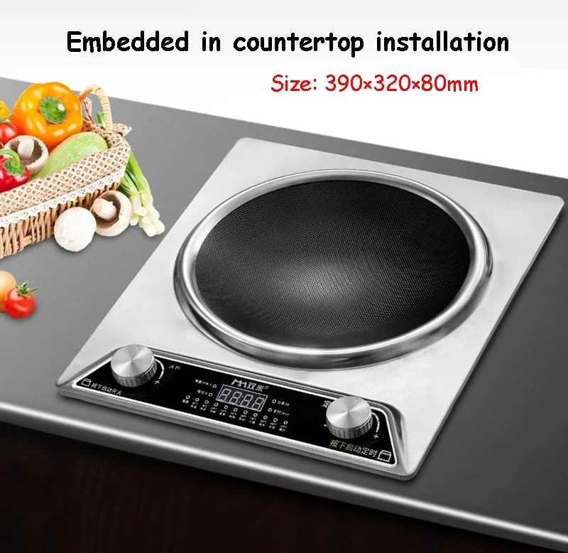 Household Induction Cooker  Hob Stir Fry High Power Induction Cooker Dual-use Waterproof Hot Pot Cooking Stove