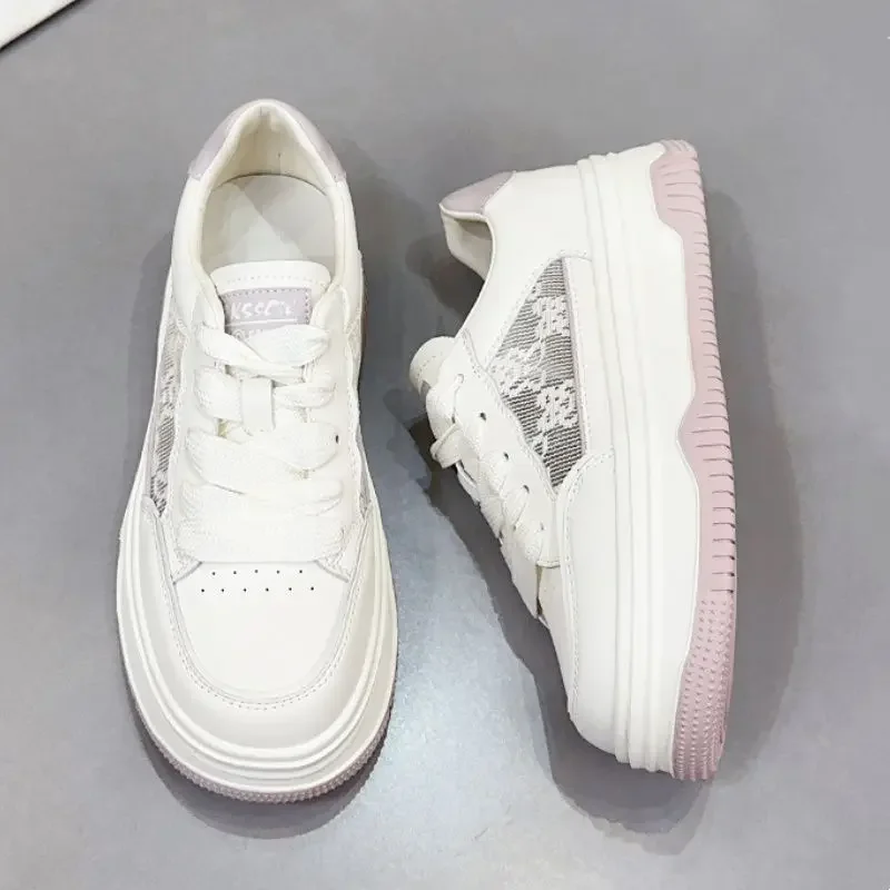 

High on Platform Lace Up Shoes for Women Korean 39 Casual Fashion 2025 Offer Cheap Designer Luxury New In Woman Footwear Sale