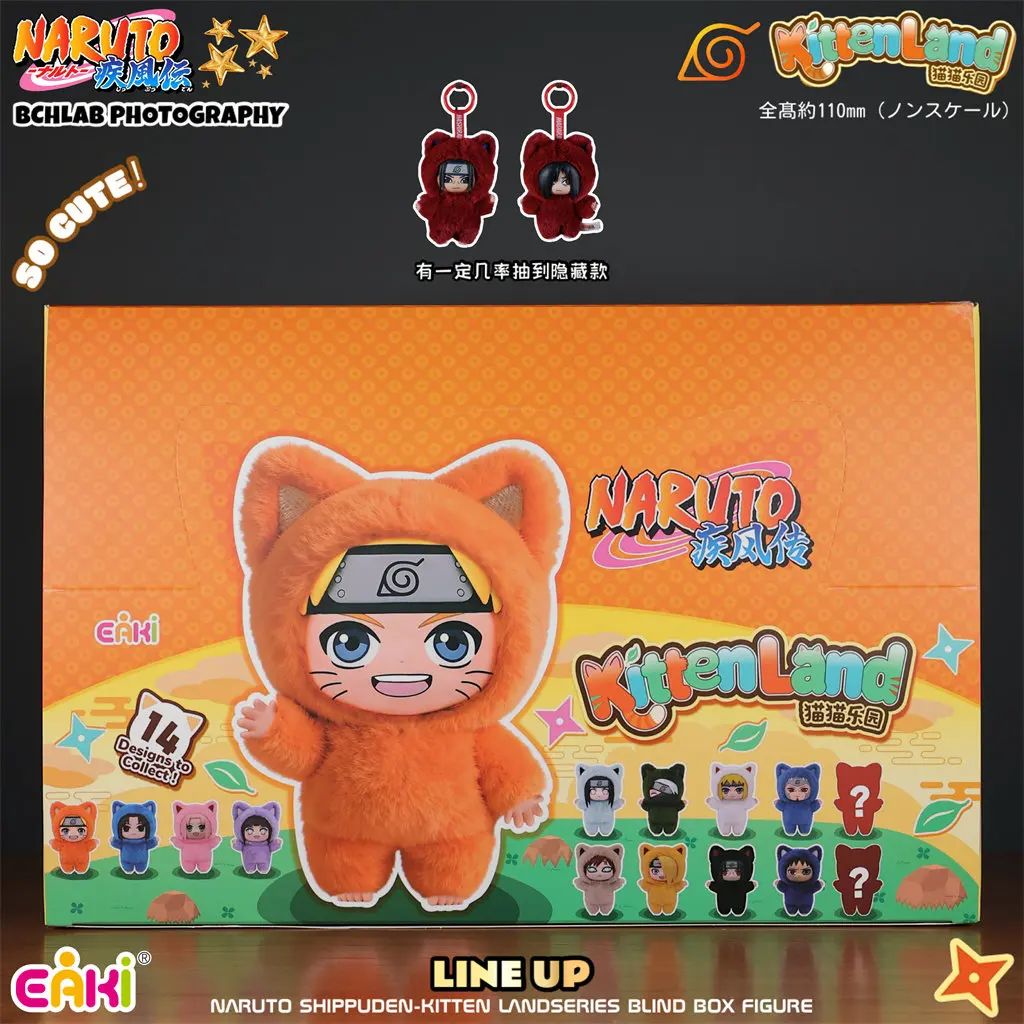 Brandneu auf Lager: Original EAKI Naruto Shippuden KittenLand Vinyl-Serie – Dritte Blindbox Plüschfigur Modellspielzeug – Weihnachtsgeschenke