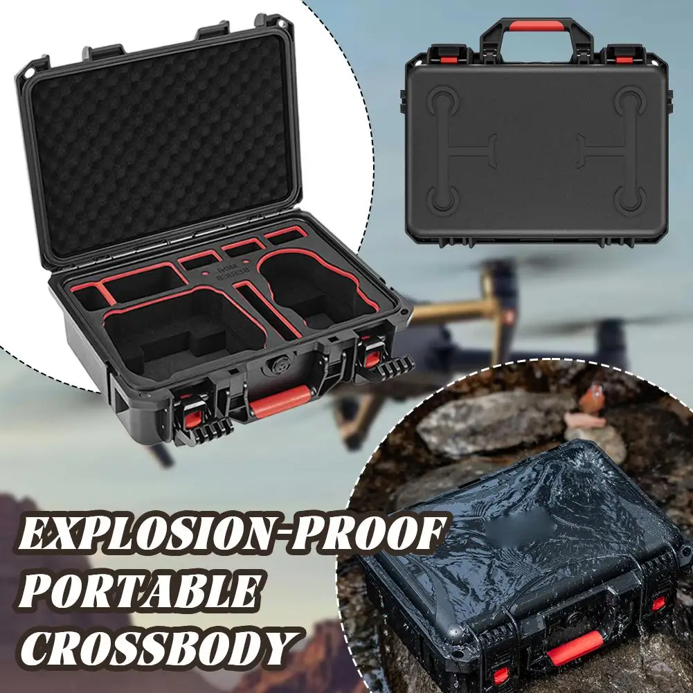 For DJI Mini 5 Pro Fly More Combo Waterproof Safety Case Carry Case Shock-Absorbing Storage Box For DJI Mini 5 Drone Accessories