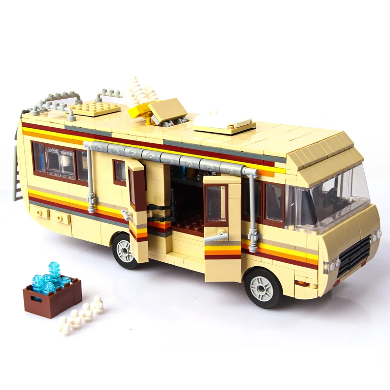 

IN STOCK MOC Creative Break Bad RV Building Blocks Model Classic Bus Bricks Assembling Toys for Children Birthday Gift Set