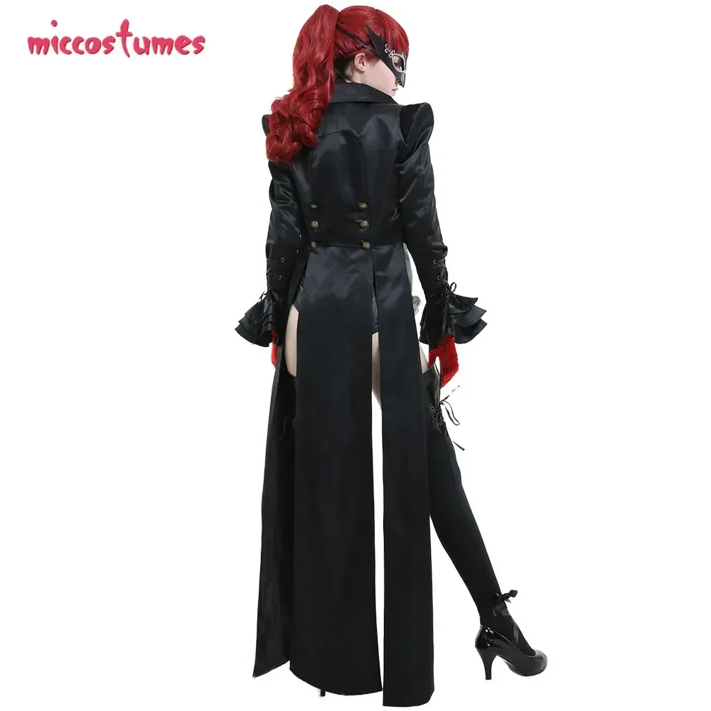 Miccostumes Women\'s Black Cosplay Costume Bodysuit Leotard for Women Halloween Cosplay Costume