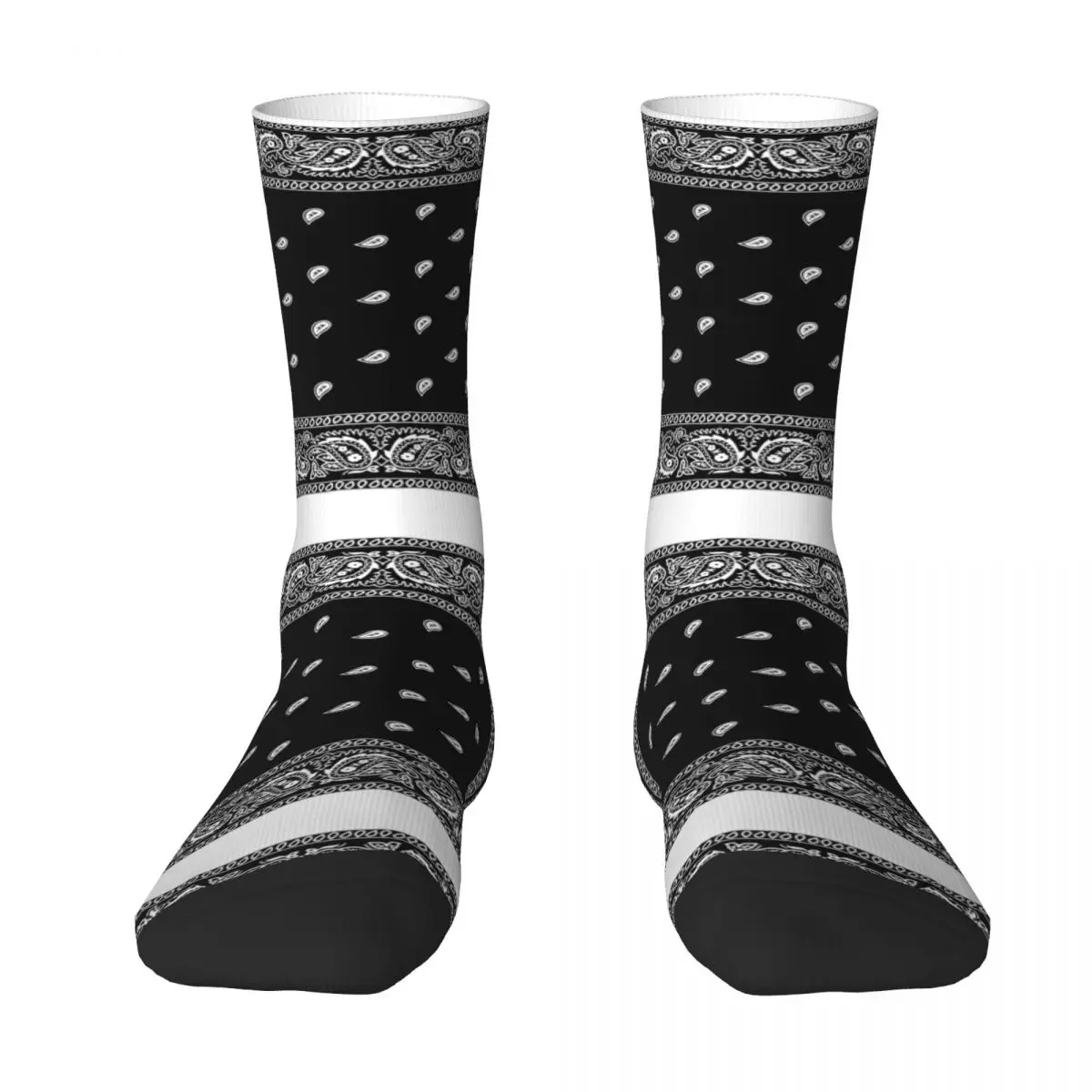 

Bandana Black Socks Harajuku Sweat Absorbing Stockings All Season Long Socks Accessories for Unisex Birthday Present