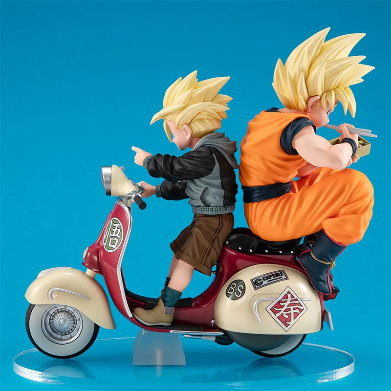 

In Stock 100% Genuine Megahouse Z Super Saiyan Goku Gohan Motorcycle Figure Anime Collectible Model Desktop Decor Display Gift