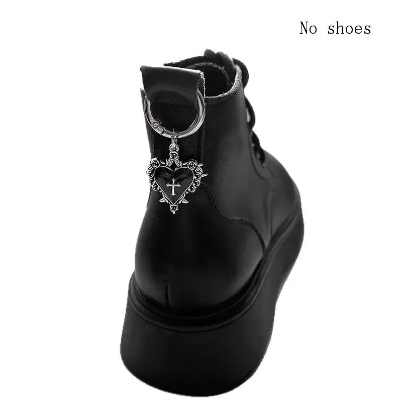 1/2Pcs Personalized DIY Decoration Gothic Style Rose Heart Cross Shoe Boot Pendants Suitable For Parties And Daily Wear Se572a49170274bd3b4a5003341cc256et