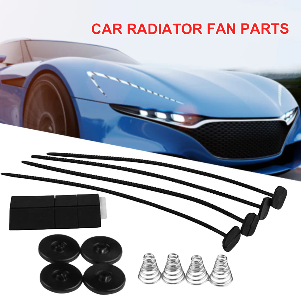 Universal Car Electric Radiator Fan Tie Strap Mounting Kit Zip Ties Straps Tabs Brackets Car Accessories Parts