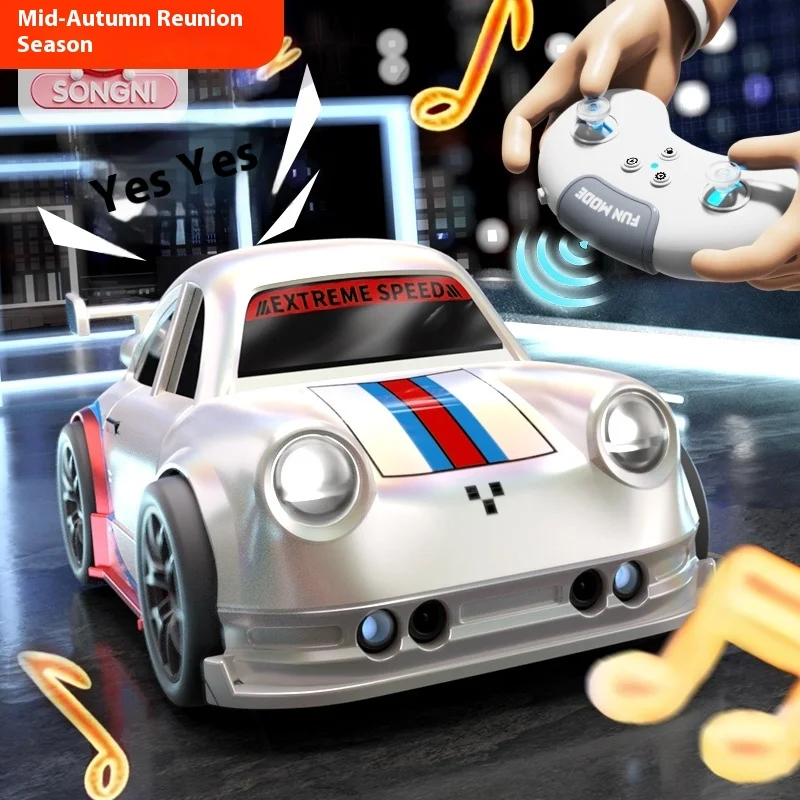

2025 New Remote-Controlled Drift Car Rechargeable With 3 Speed Modes Features Lights And Sound Effects Getaway Car Toy Gift