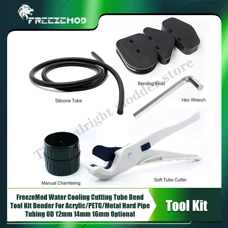 

Freezemod Computer Water Cooling Cutting Tool Kit Bender for Acrylic/PETG Hard Pipe Tubing Outer Diameter 16/14/12mm Optional
